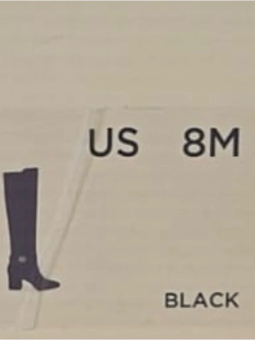 Michael Kors Knee High Boots Black Gold Logo Block Heel Sz 8M with Box