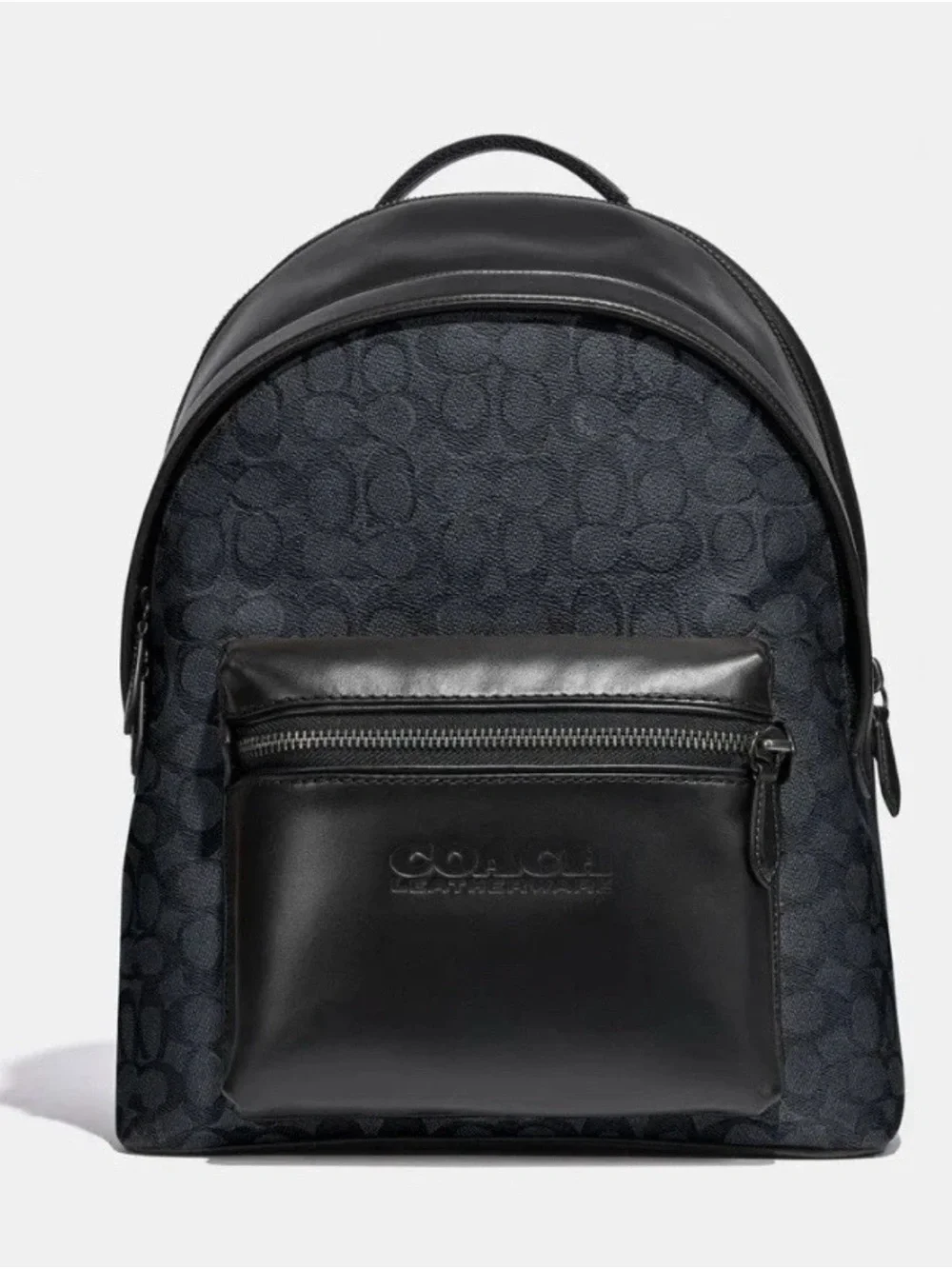 Coach Men's Signature Canvas Backpack in Black/Grey