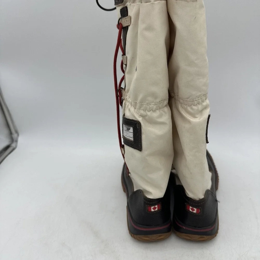 Pajar Snow Boots White Brown Waterproof Womans Sz. 6 1/2