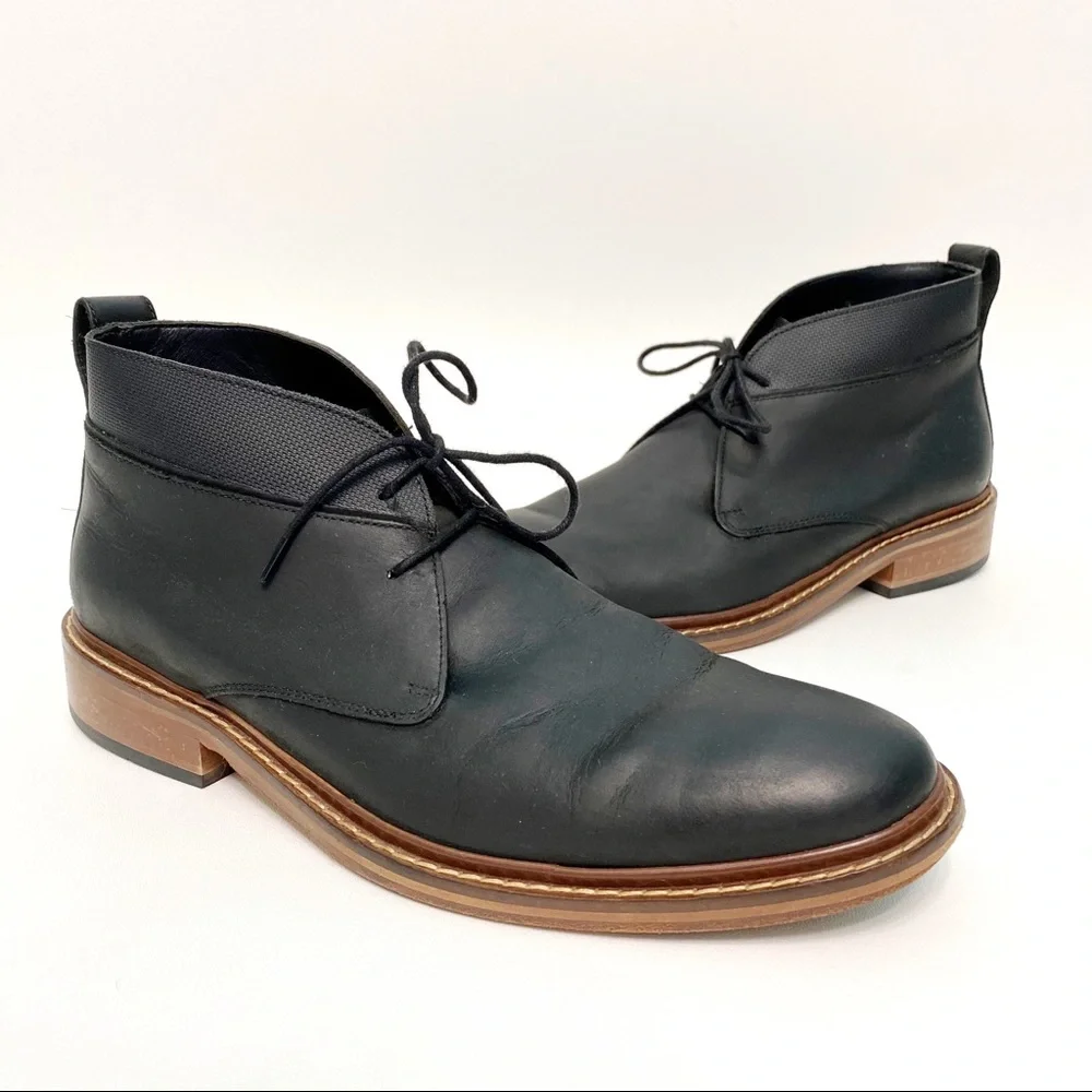 cole haan | colton winter chukka black leather 8.5