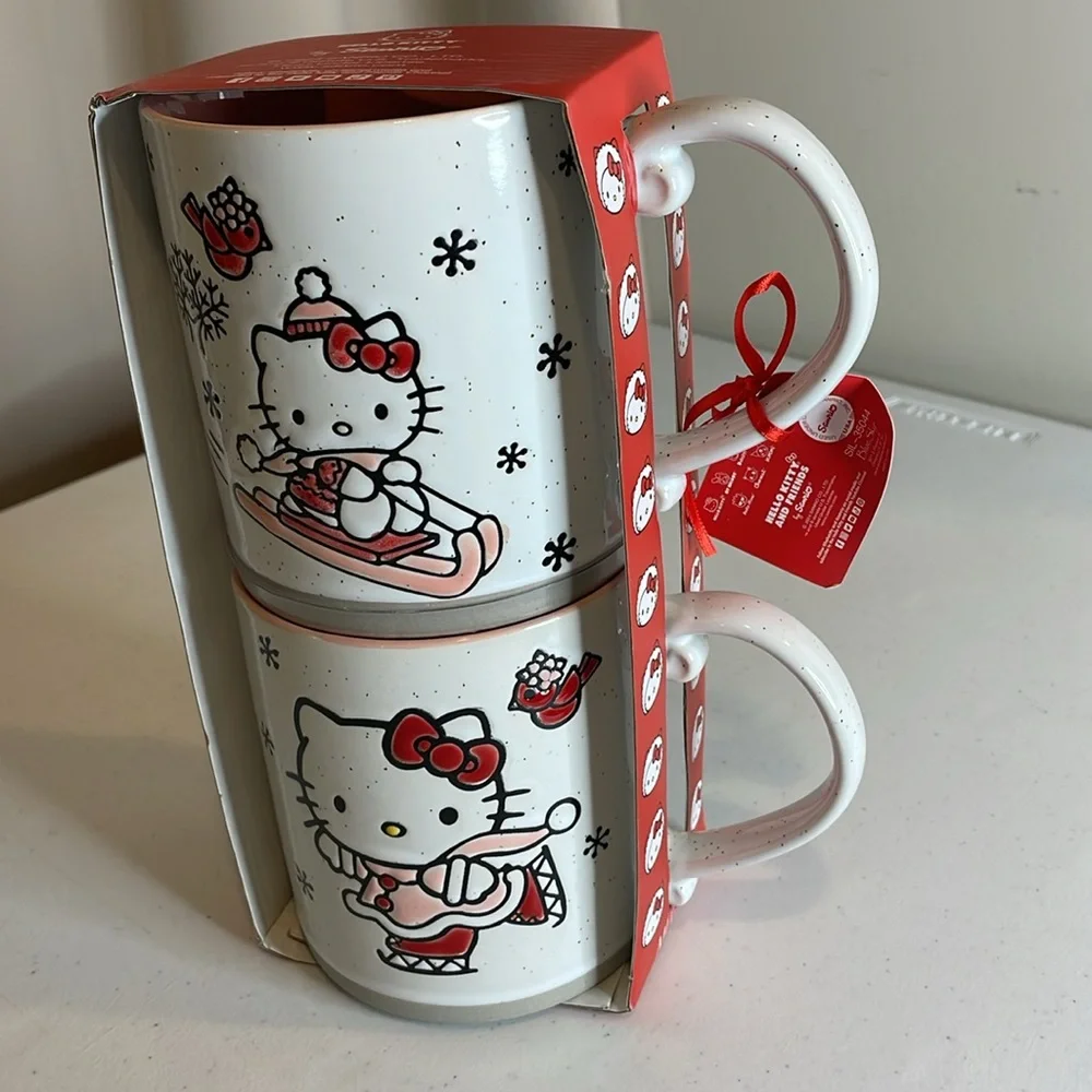🎆 HELLO KITTY! Large coffee mugs set