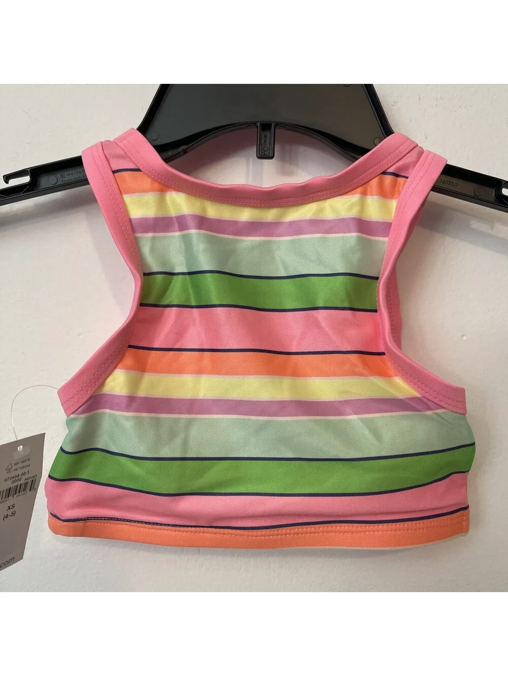Gap Kids Girls XS 4-5 Colorful Striped Bikini Swim Top NWT! A5366