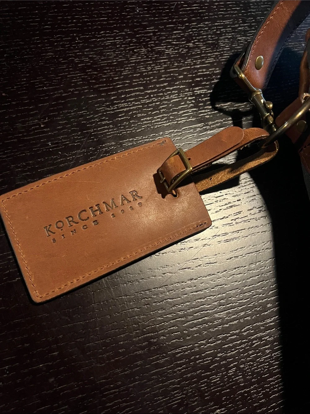 Korchmar “ Garfield” waxed canvas briefcase.