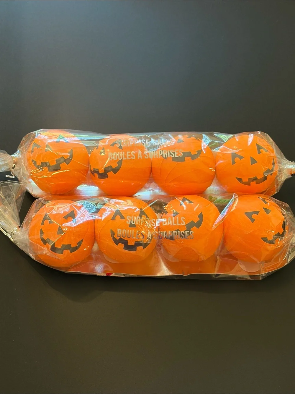 Halloween Pumpkin Surprise Balls Party Favors 8 Pack Trick or Treat