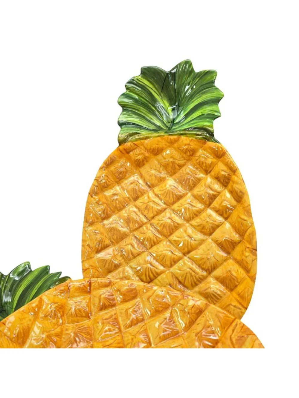 Pineapple Shaped Serving Plates Set Of 2 For Luau Hawaiian Theme Party dh930
