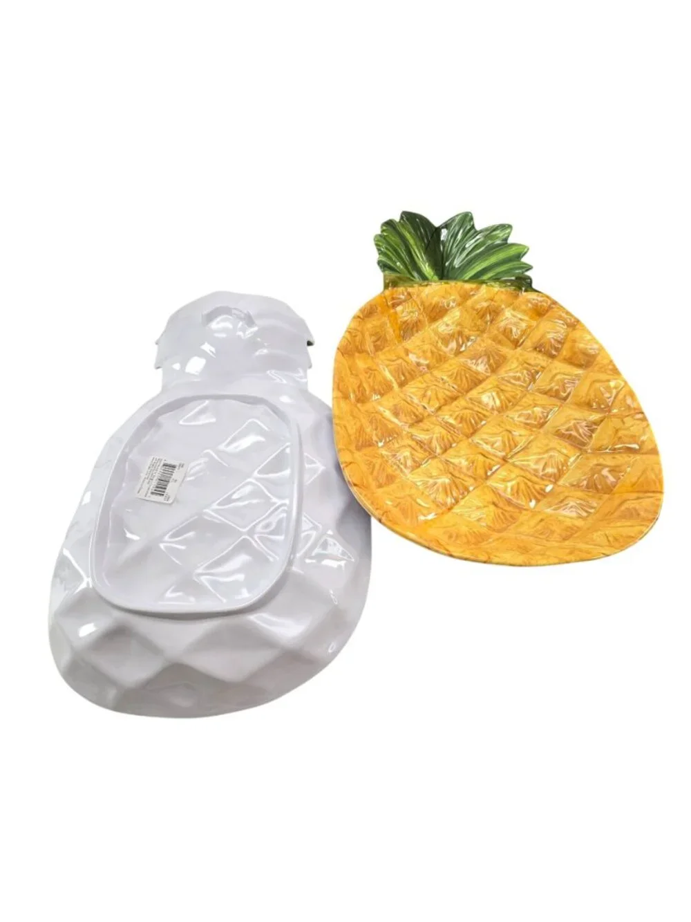 Pineapple Shaped Serving Plates Set Of 2 For Luau Hawaiian Theme Party dh930