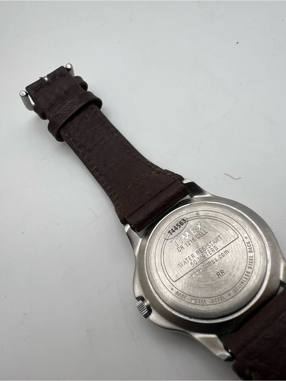Timex Expedition White Dial with Brown Leather Strap