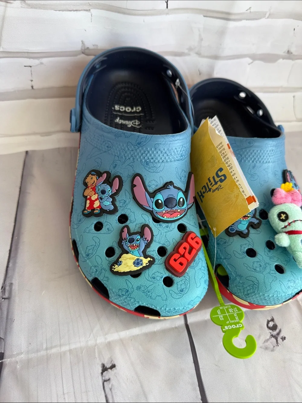 CROCS Kids Blue Disney Stitch Clogs with Character Jibbitz