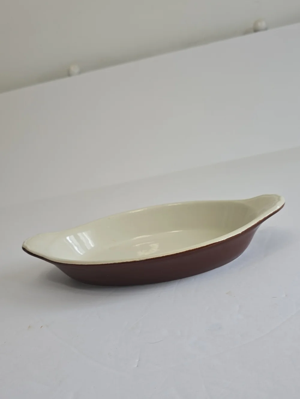 Vintage Set Of 2 Hall 529 & 521 Oval Au Gratin Casserole Dish USA Brown Green
