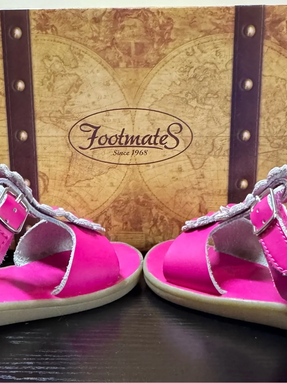 FootMates Bright Pink Flower Girl Sandals