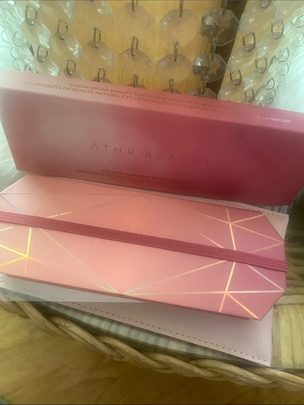 ATHR - Vegan Pink Crystal Cheek & Glow Blush Palette- never used