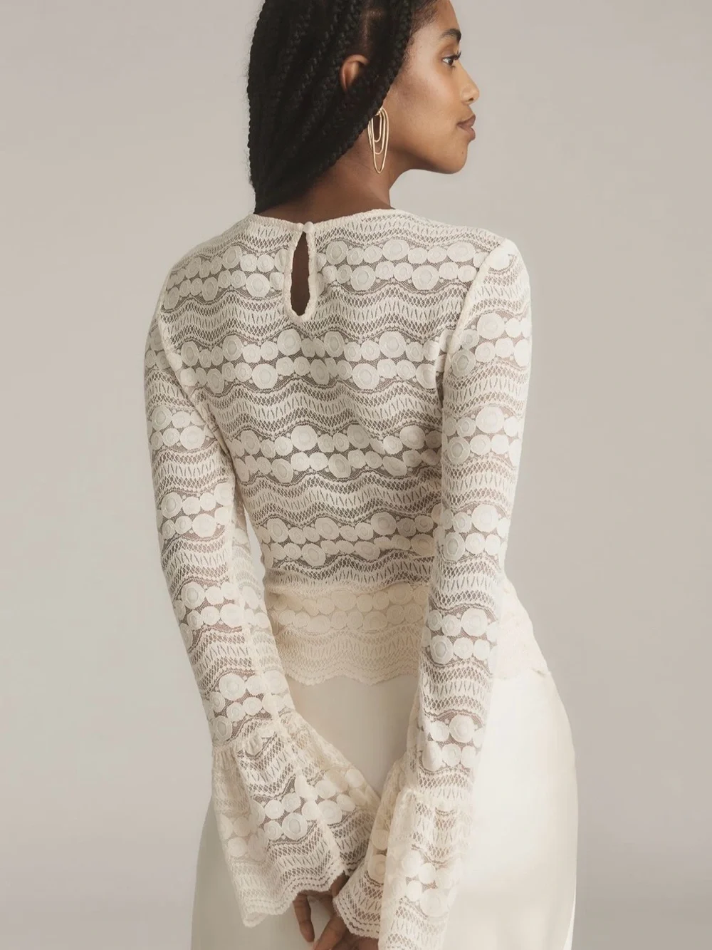 Anthropologie elegant cream