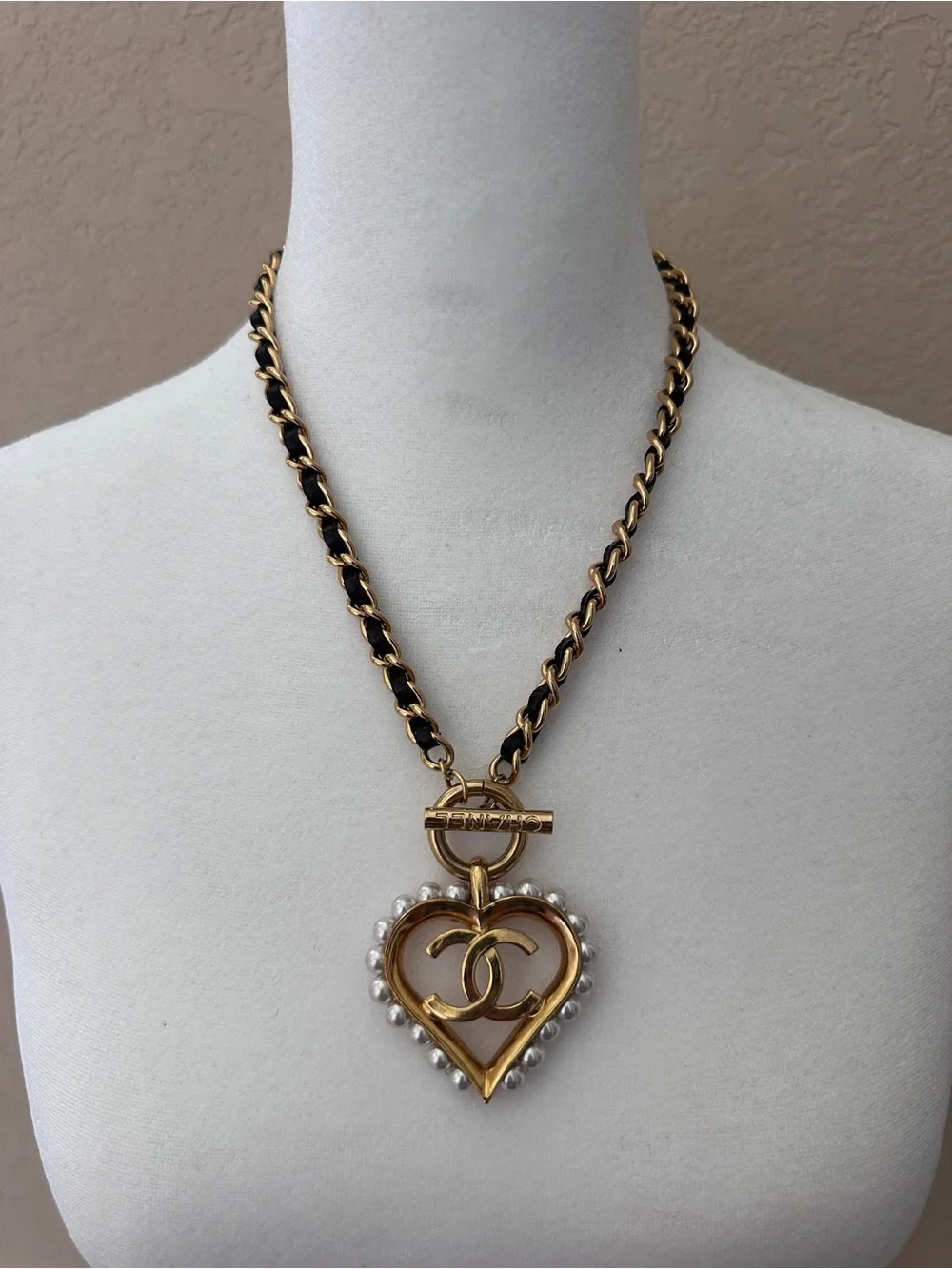 CHANEL gold tone