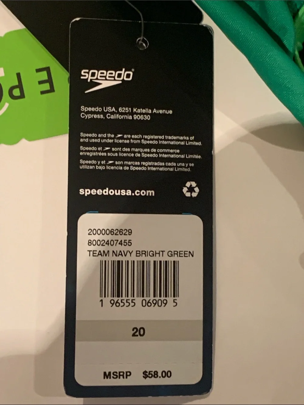 Speedo navy bright