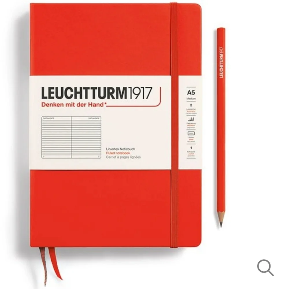 ❤️BUY 5 GET 3 FREE  Leuchtturm1917 Notebook Medium (A5), Hardcover, Lobster