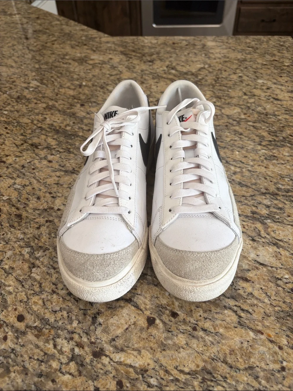 Nike Blazer 77 platform White Low-Top Sneakers with Black Swoosh