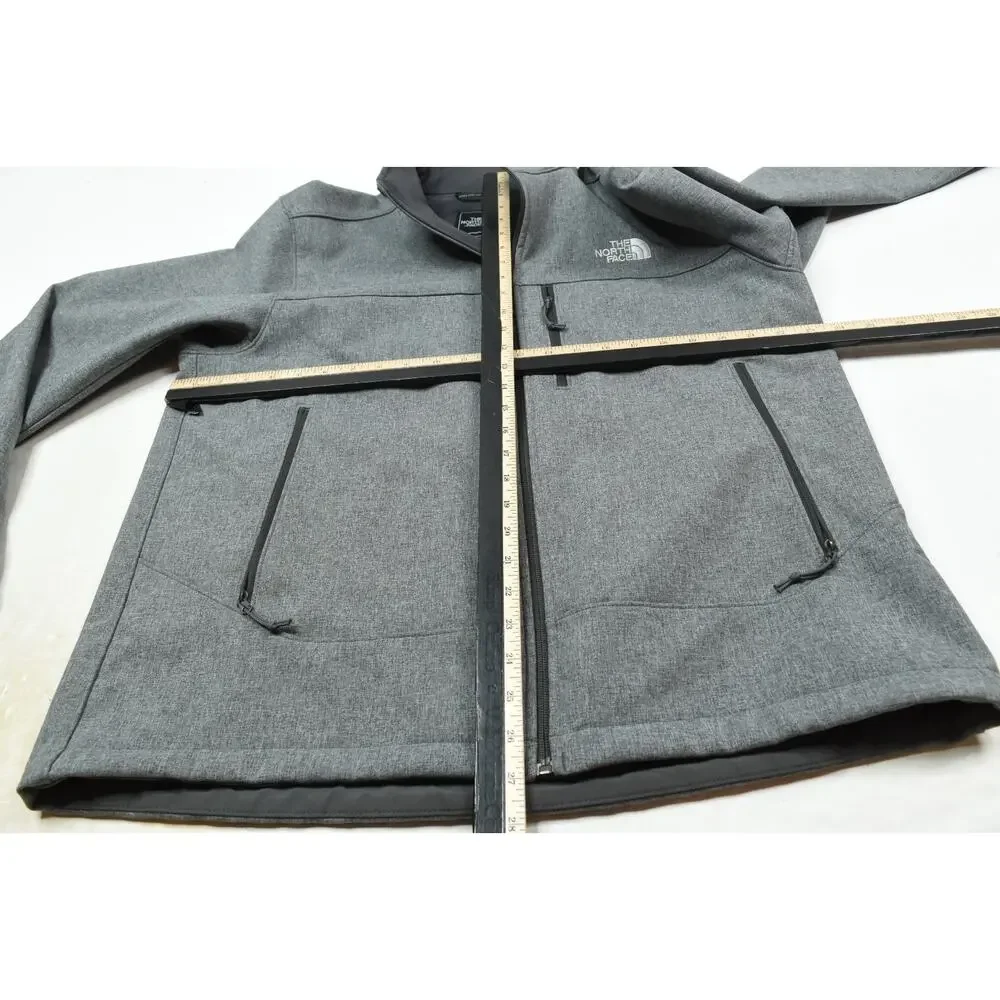 The North Face Apex Windwall Jacket Mens Large Gray Long Sleeve Full-Zip Hiking