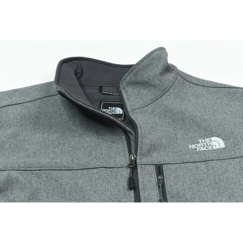 The North Face Apex Windwall Jacket Mens Large Gray Long Sleeve Full-Zip Hiking