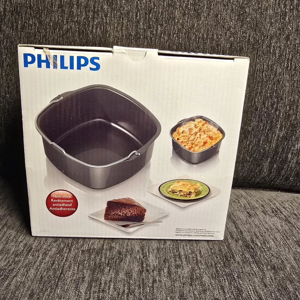 Phllips‎ Viva Collection Air Fryer Nonstick Baking Accessory Pan Basket NEW