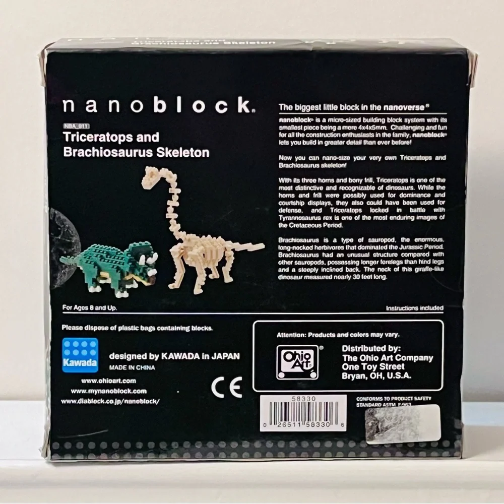 Nanoblock triceratops brachiosaurus
