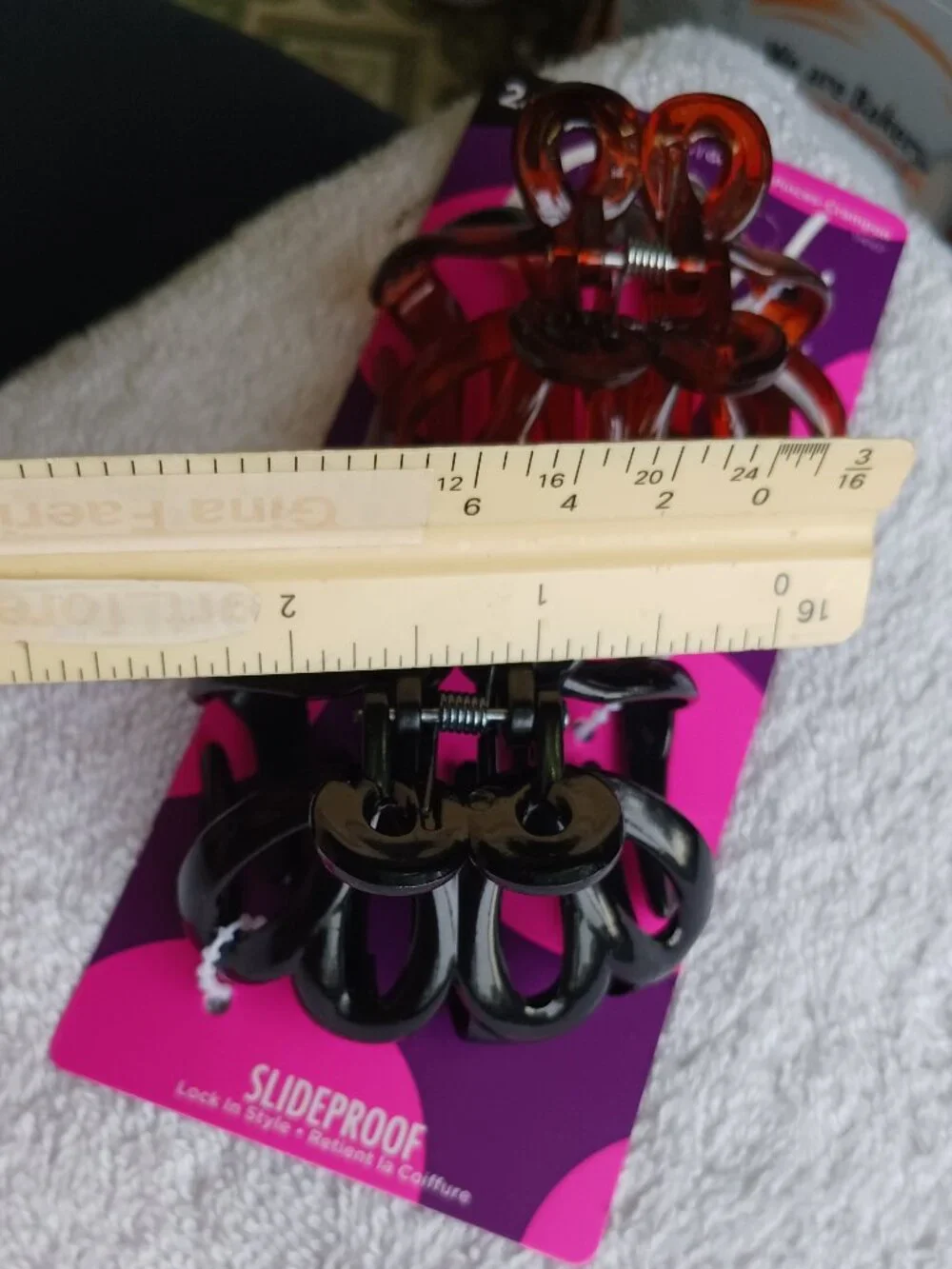 2 Goody Octopus Spider Slideproof Claw Clips Hair Jaw Plastic Lily Black Brown