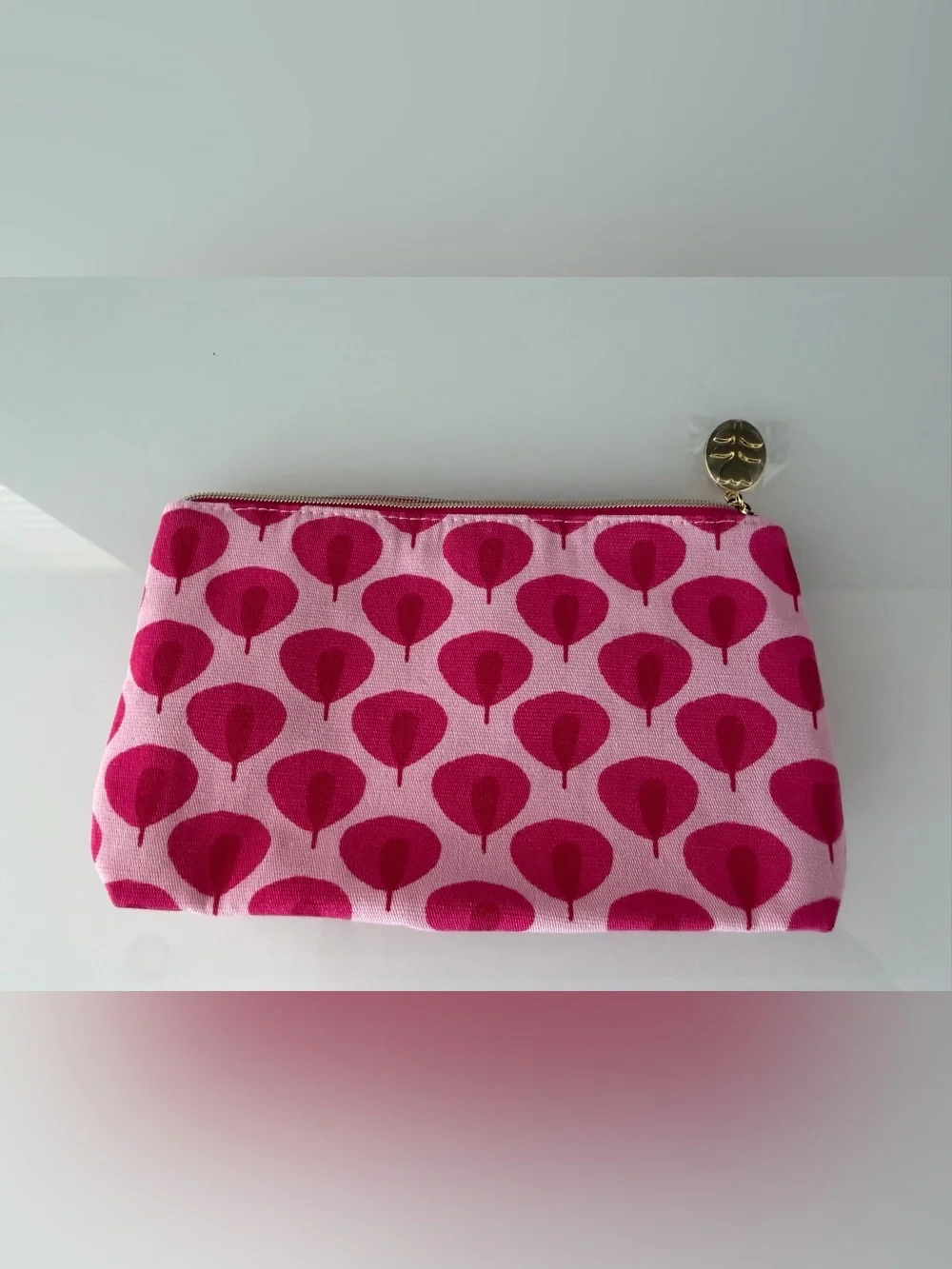 Estee Lauder New Pink and Hot Pink Patterned Cosmetic Pouch