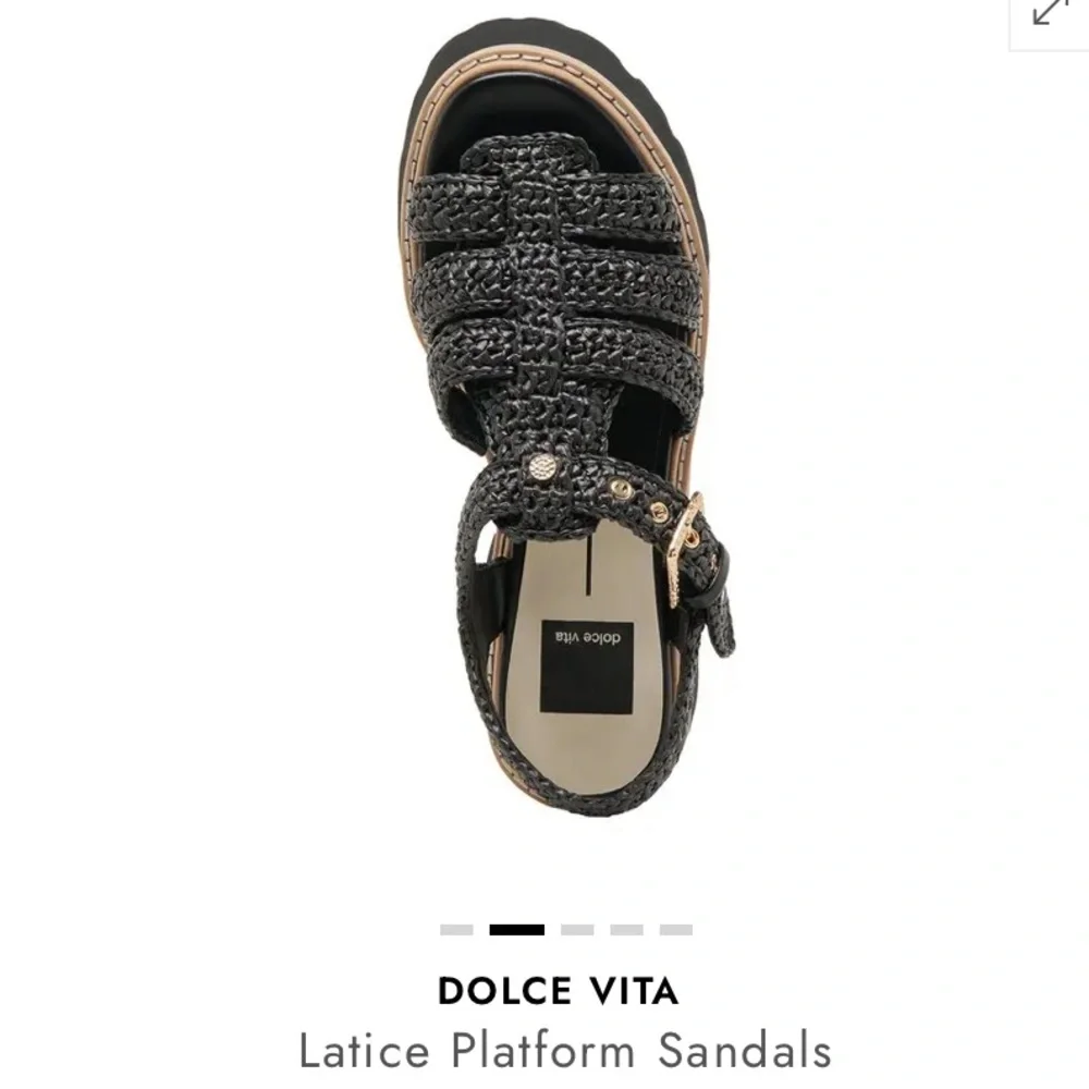 Dolce Vita Black Lattice Platform Sandals 8.5