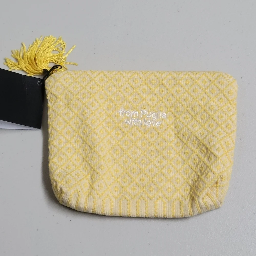 Essentia Plugia X NATUZZI ITALIA NWT Embroidered Cosmetic Bag.