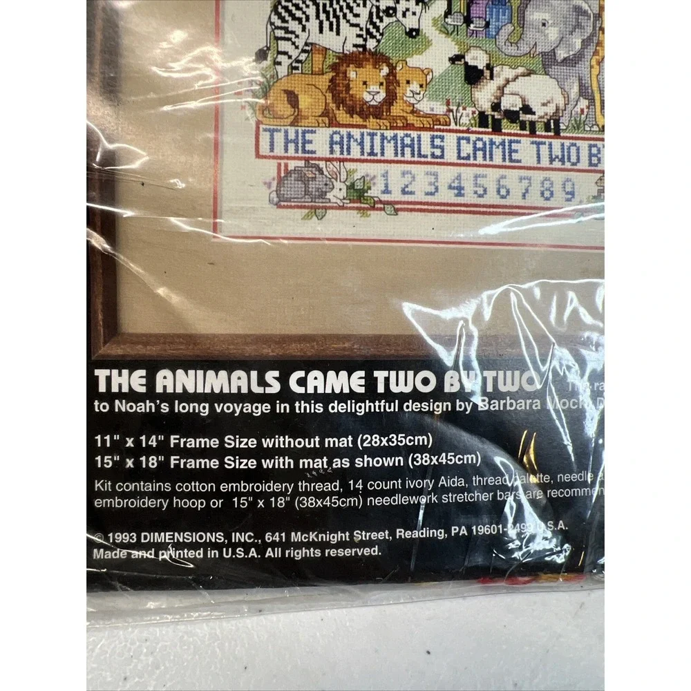 Dimensions Counted Crosstitch The Animals Came Two By Two Sampler Crosstitch Kit