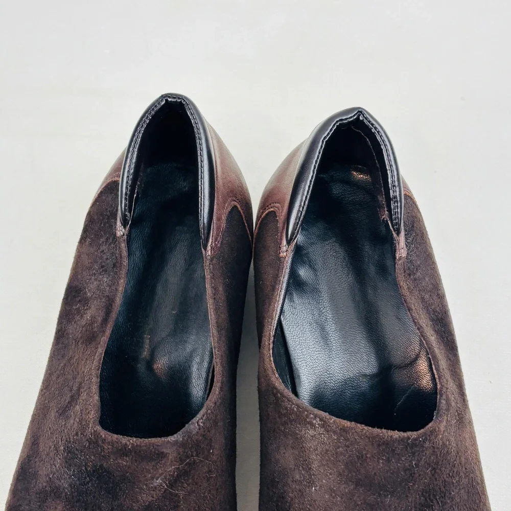 Donald Pliner Rex Loafer Mens 10.5 M Brown Suede Leather Slip On Loafers Italy