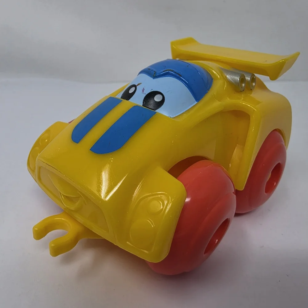 Mega Block Yellow Race Car 3 Pieces Block Toy