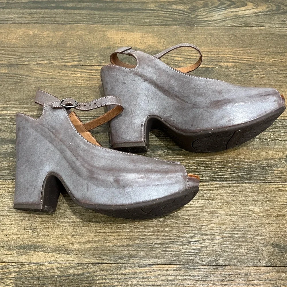 Naya Brown Leather Maeve Platform‎ Sandals Sz. 9