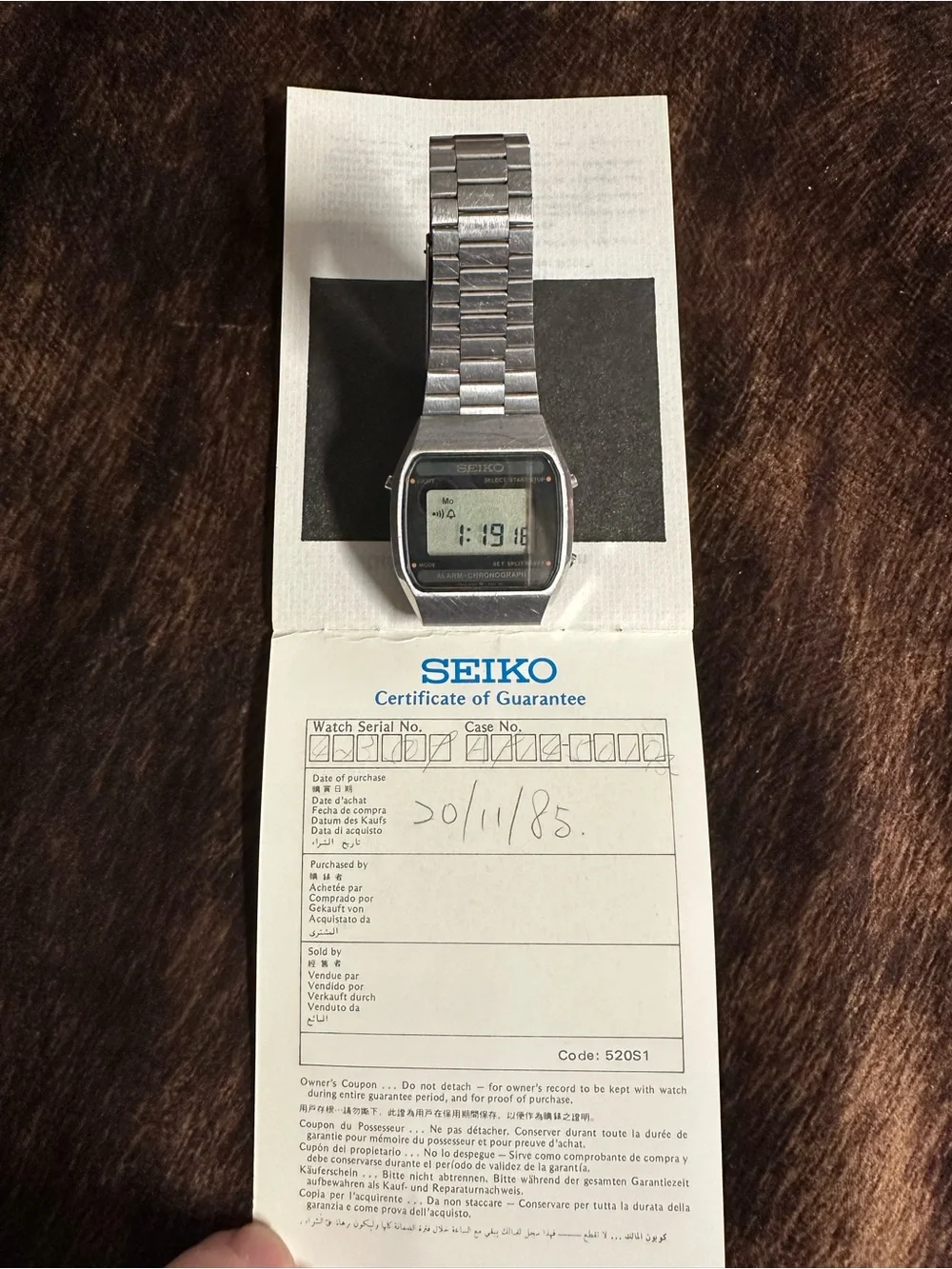 Seiko original display