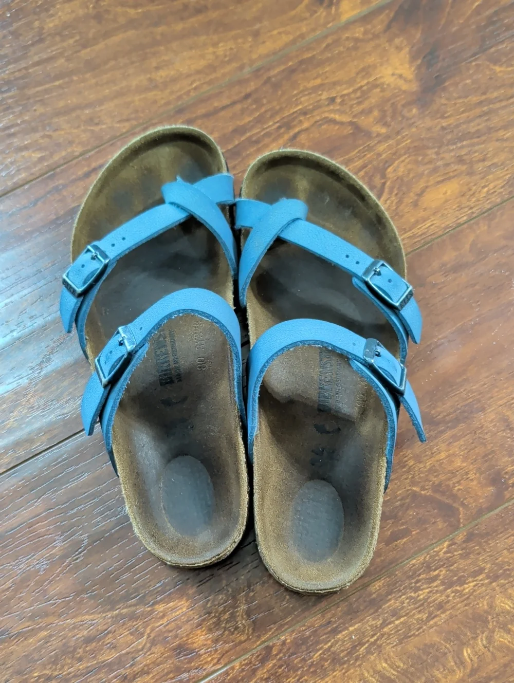 Birkenstock Kids Blue Two-Buckle Sandals