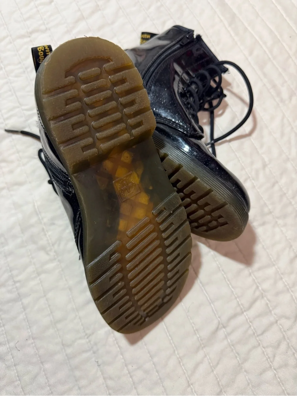 Dr. Martens shiny patent