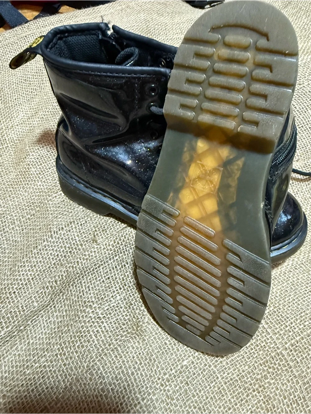 Dr. Martens shiny patent