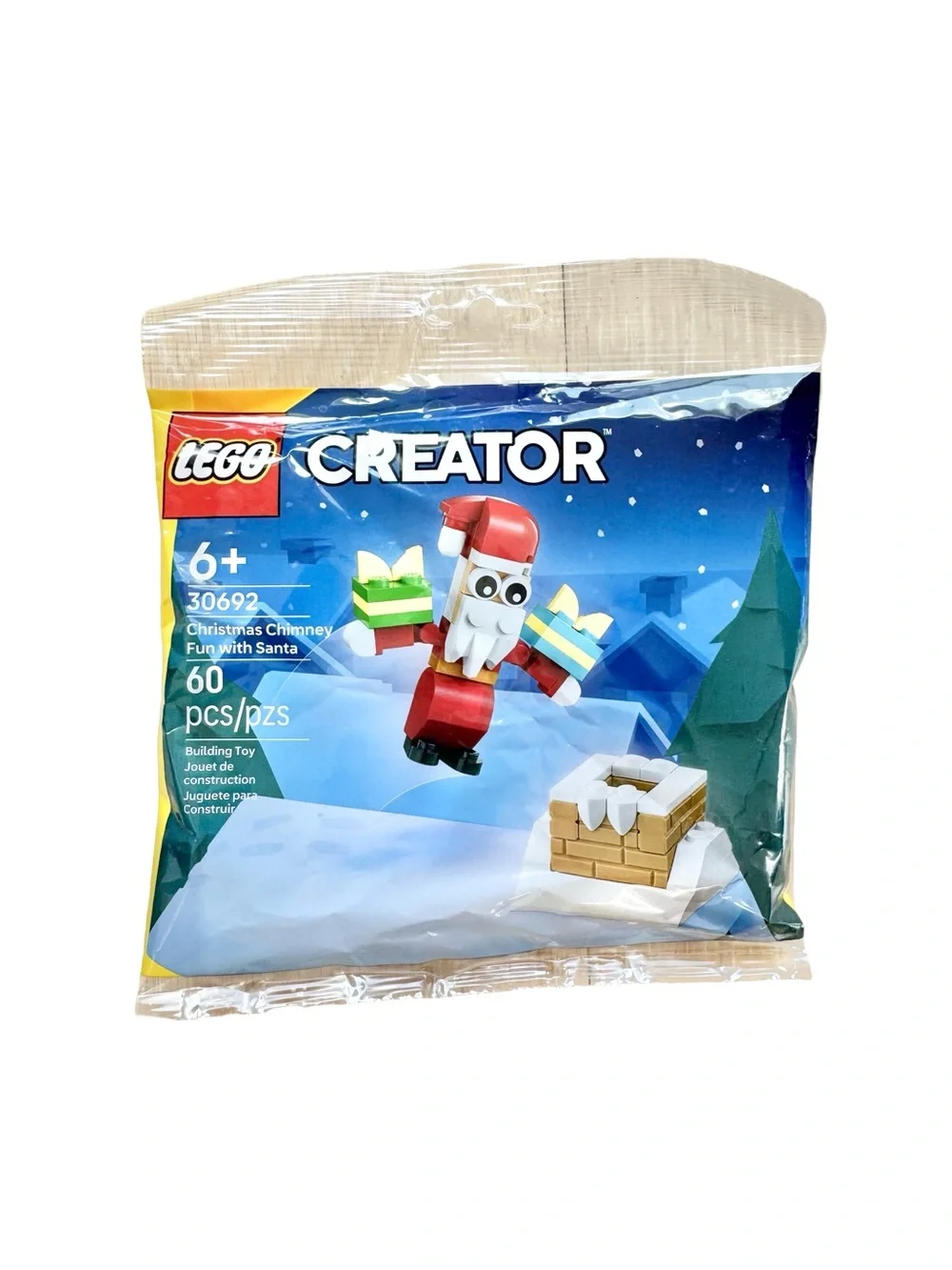 Lego Creator 30692 60 pcs Set Christmas Chimney Fun Santa Building Blocks New