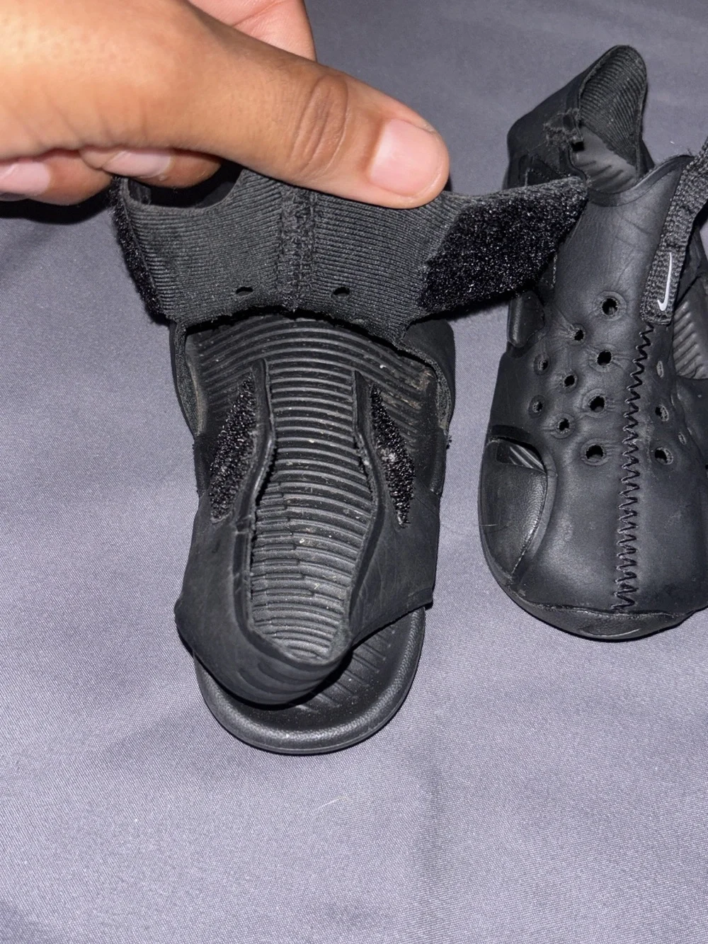 Nike Black Kids Closed-Toe Sport Sandals