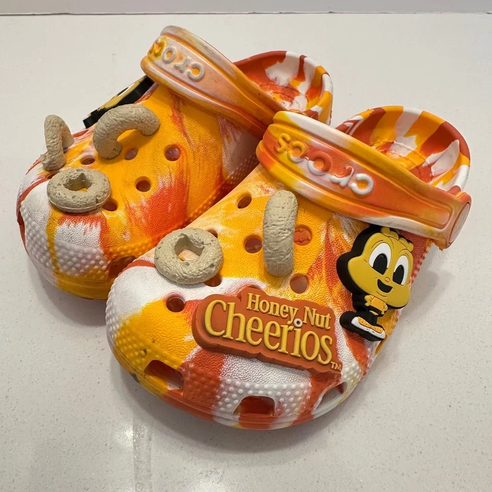 Crocs Kids C9 General Mills Cereal Clogs Cocoa Puffs Honey Nut Cheerios Bundle
