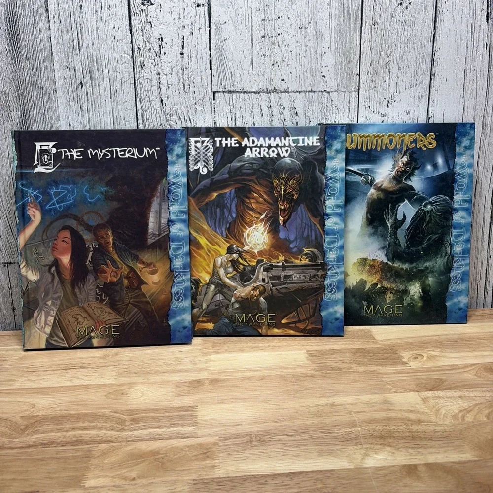 Lot of 3 Mage Books Mysterium Summoners Adamantine Arrow RPG WOD
