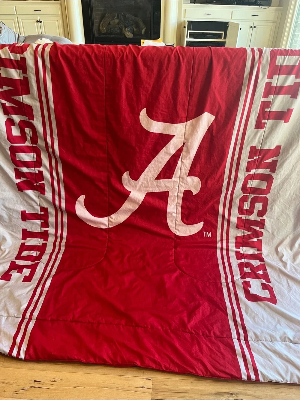 Alabama Crimson Tide Red & Gray Comforter Queen