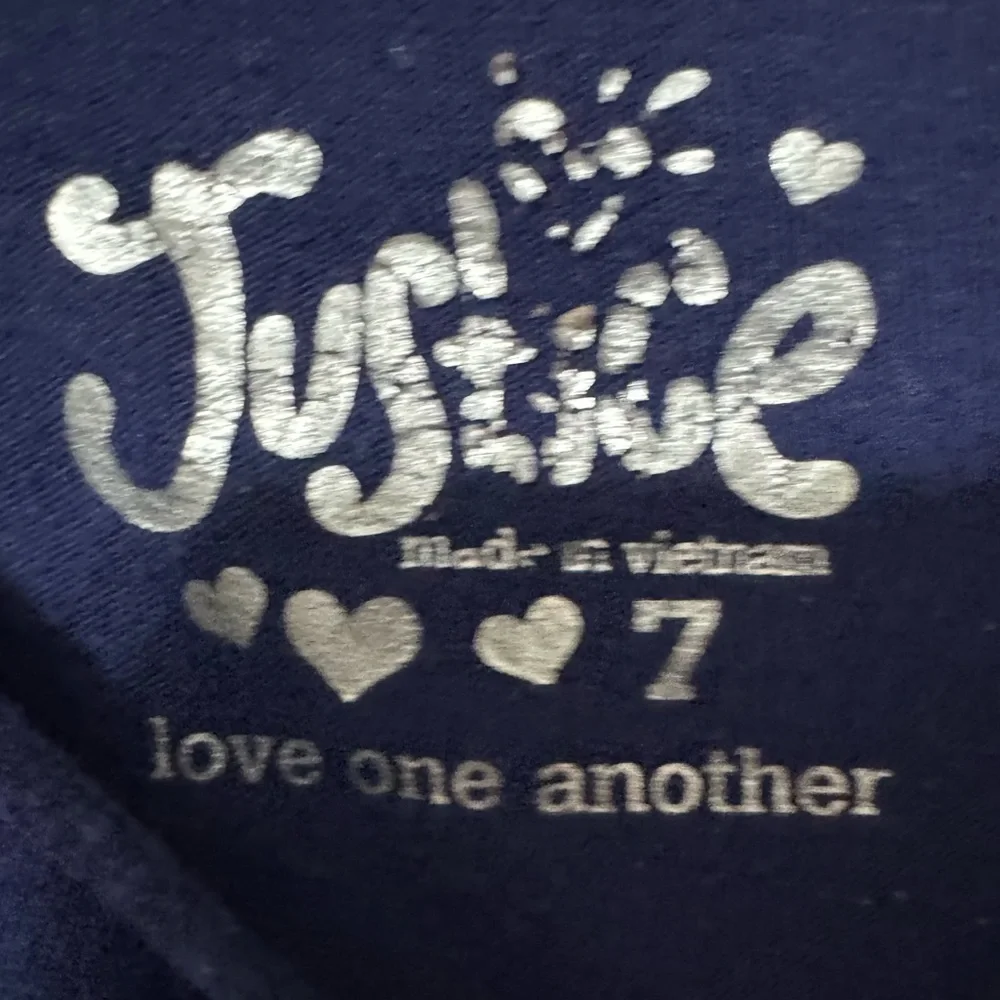 Justice Girls Size 7 Short Sleeve Shirt