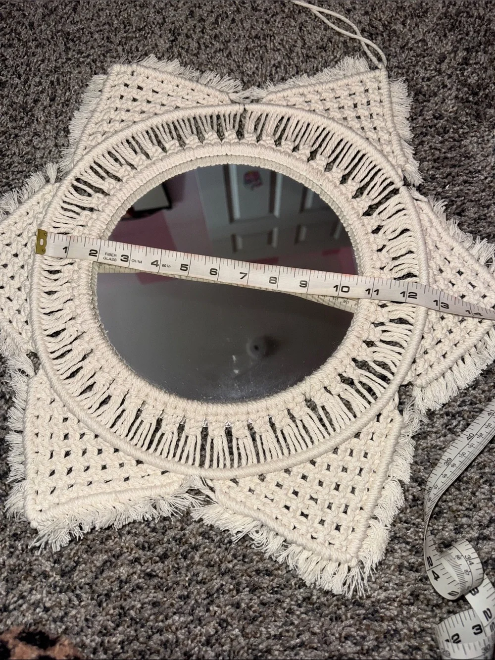 At Home cream macramé