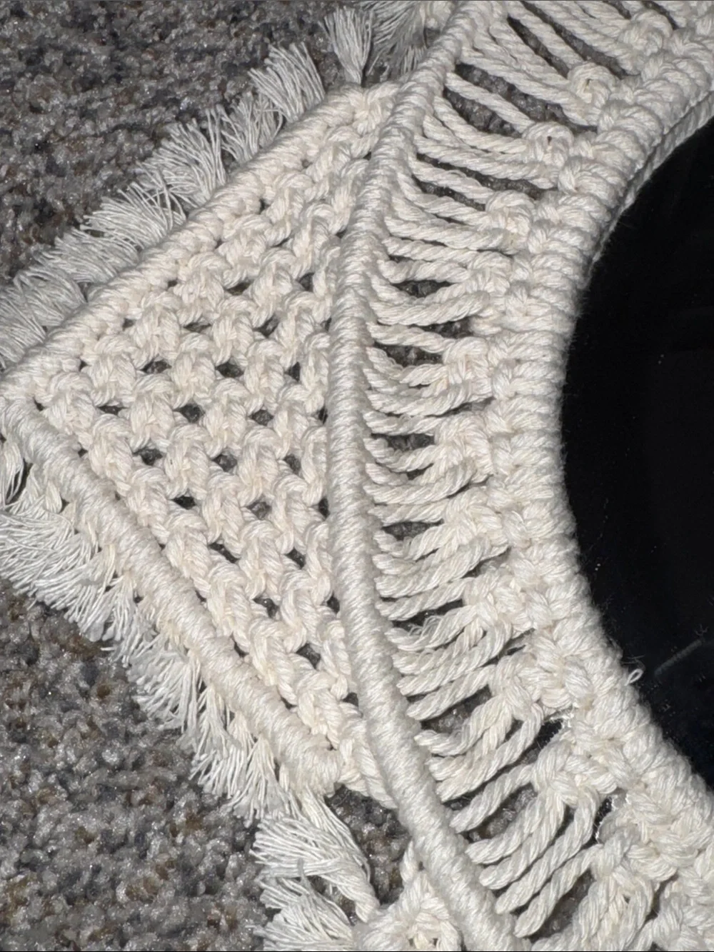 At Home cream macramé