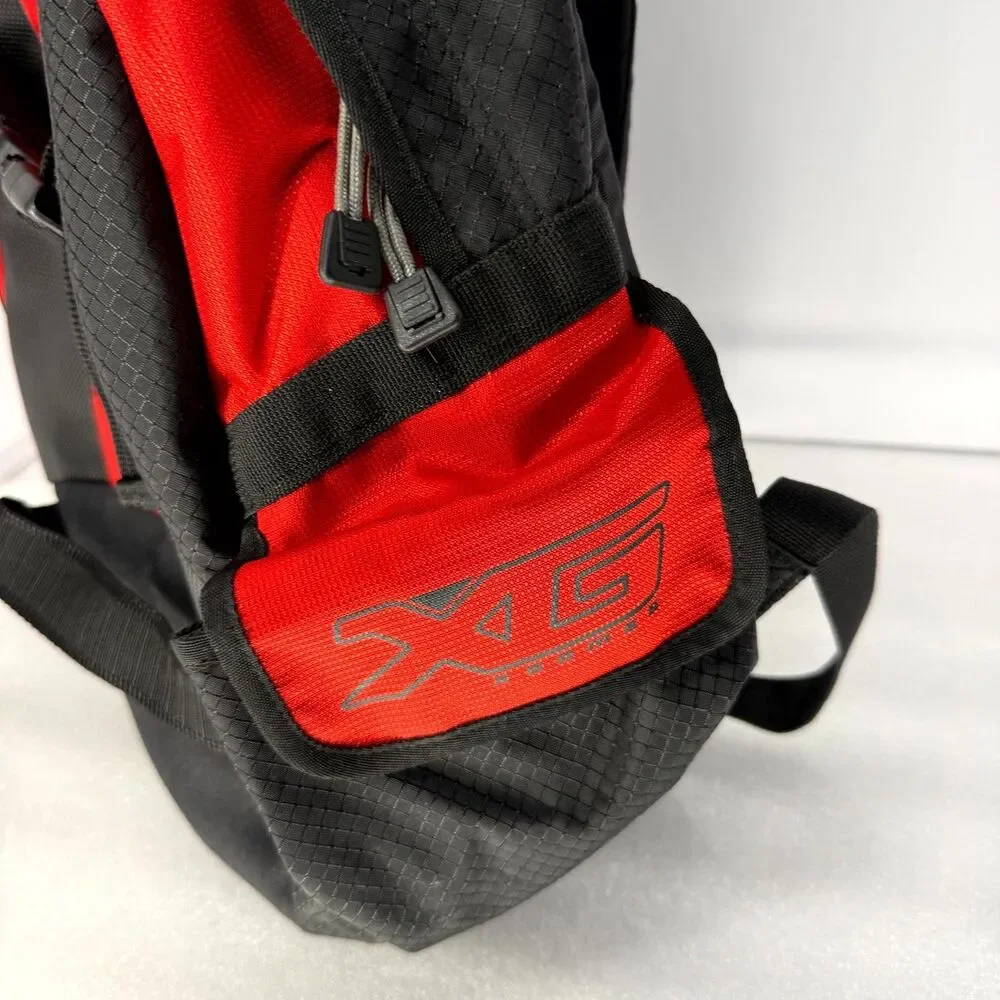 Vtg X Games Backpack Red Black XG Skateboard Skate Bookbag Shoulder Straps 2002