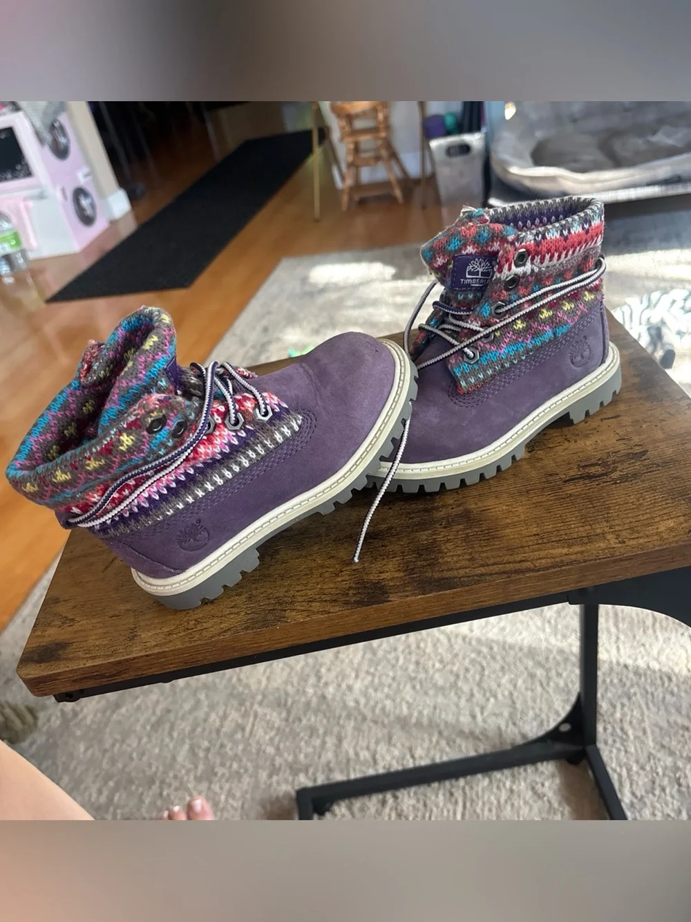 Timberland Earth Keeper Purple Boots Toddler 9, Model 9785R