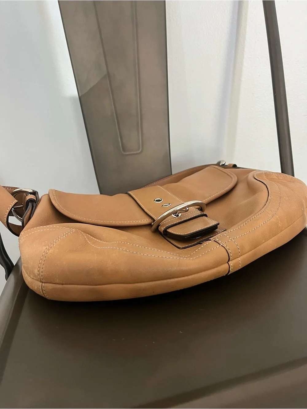 Coach leather shoulder