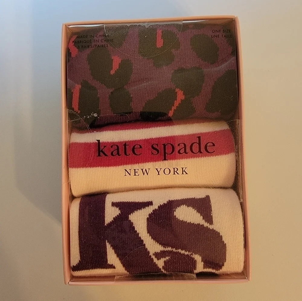 Kate Spade Box Set of Three Pairs of Socks