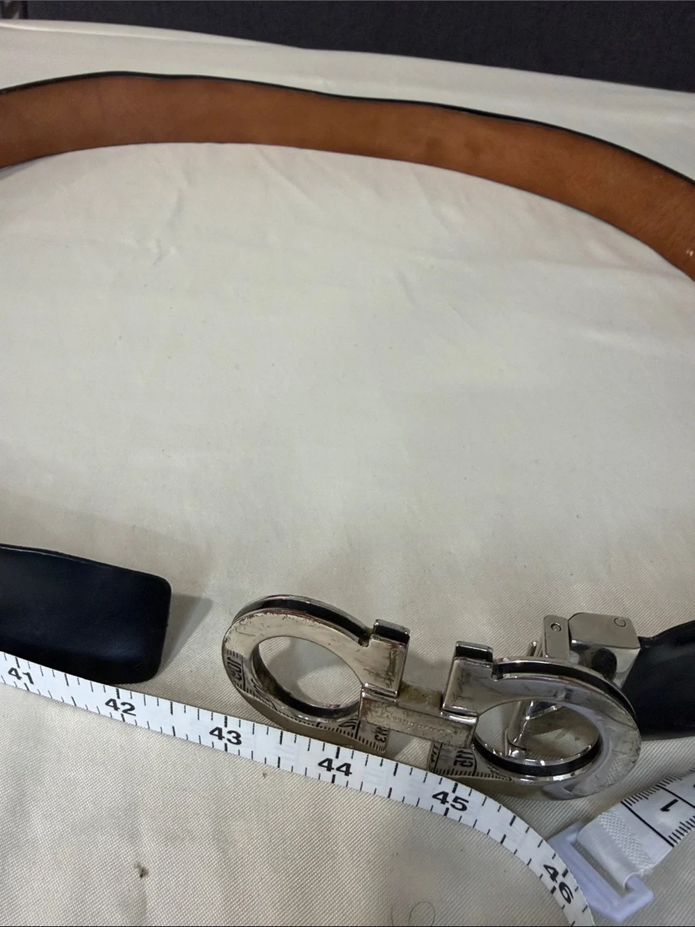Salvatore Ferragamo polished silver