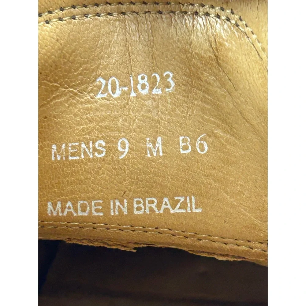Johnston & Murphy Mens Brown Leather Oxford‎ Dress Shoes Size 9M Made in Brazil